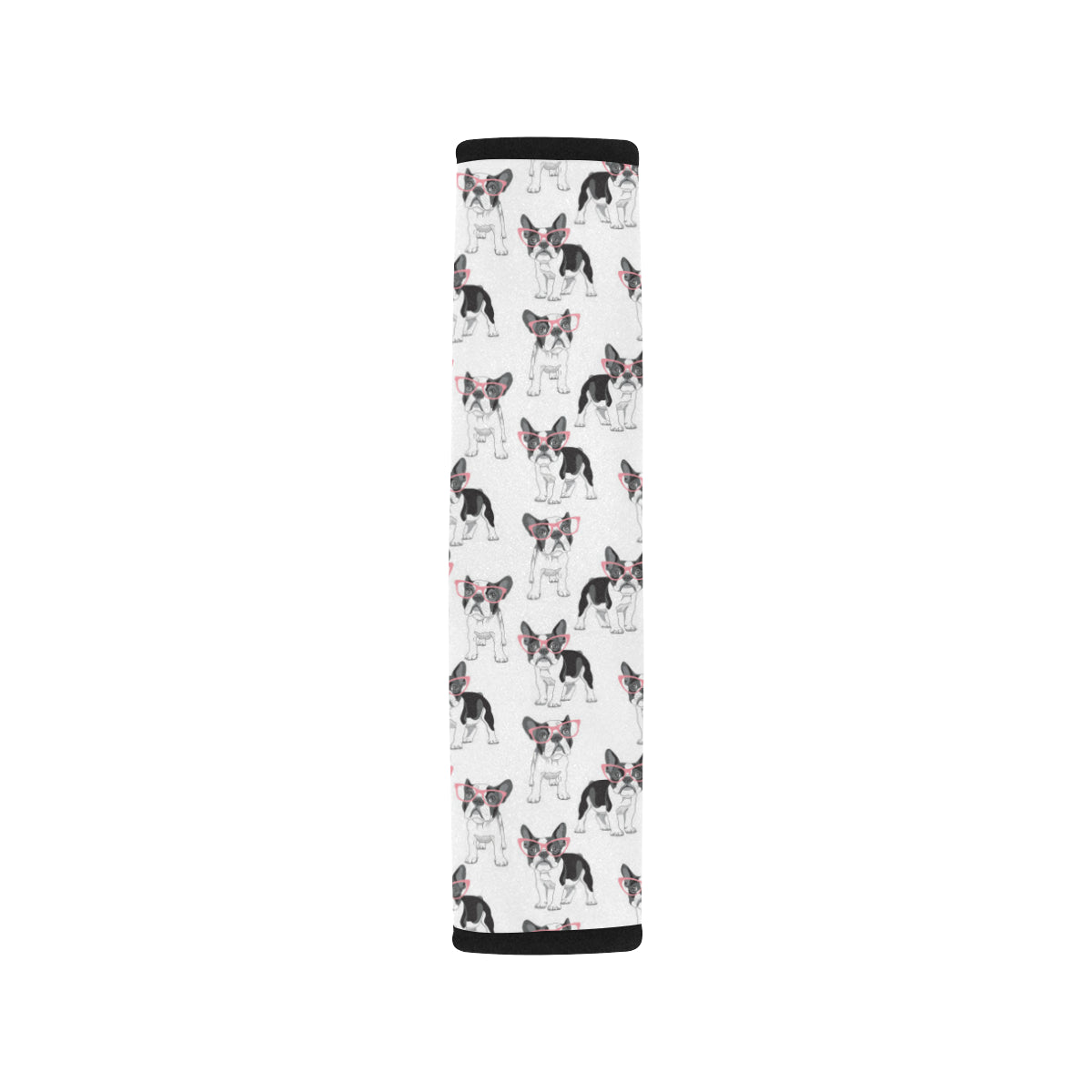 Boston Terrier Pattern Print Design 03 Car Seat Belt Cover