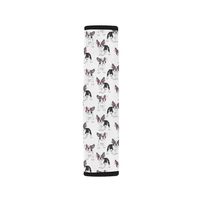 Boston Terrier Pattern Print Design 03 Car Seat Belt Cover
