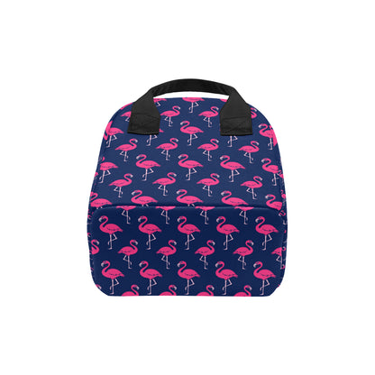 Pink Flamingo Pattern Insulated Lunch Bag