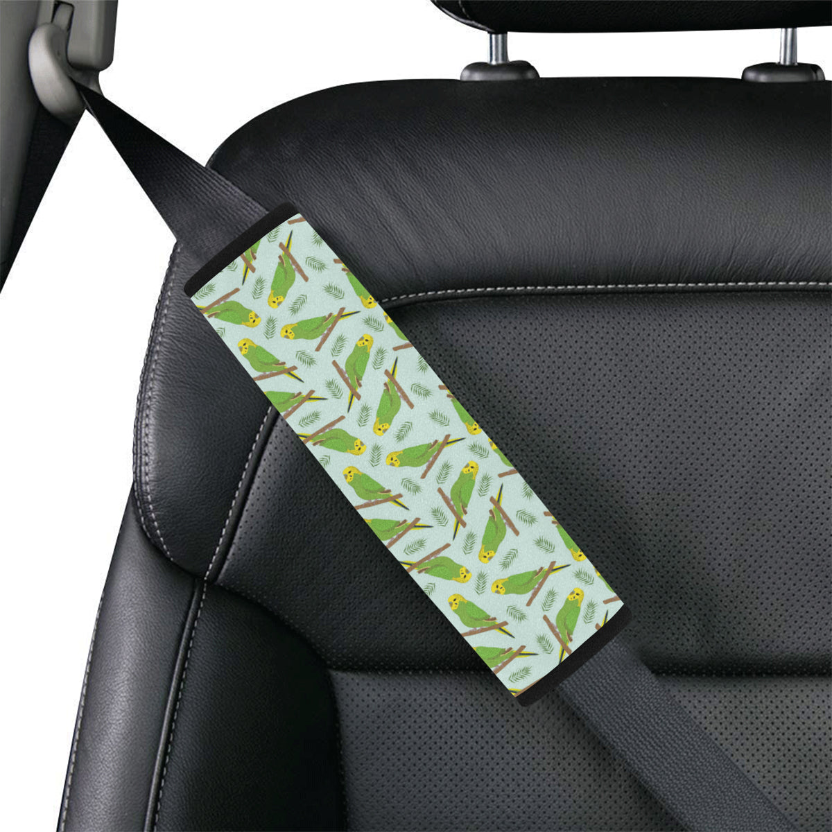 Budgerigar Pattern Print Design 04 Car Seat Belt Cover