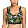 Hibiscus Hawaiian flower tropical Sports Bra