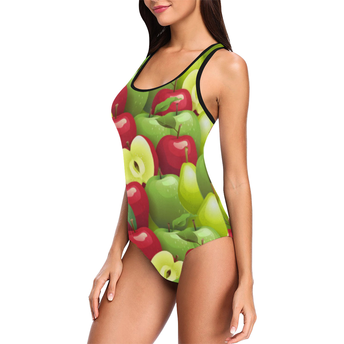 Apple Pattern Print Design AP03 Women Swimsuit