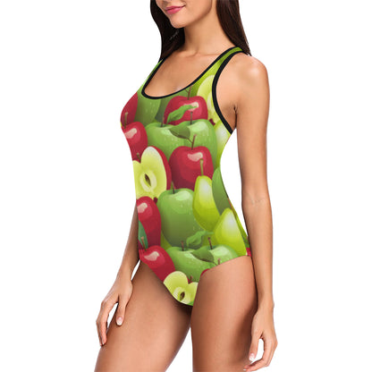 Apple Pattern Print Design AP03 Women Swimsuit