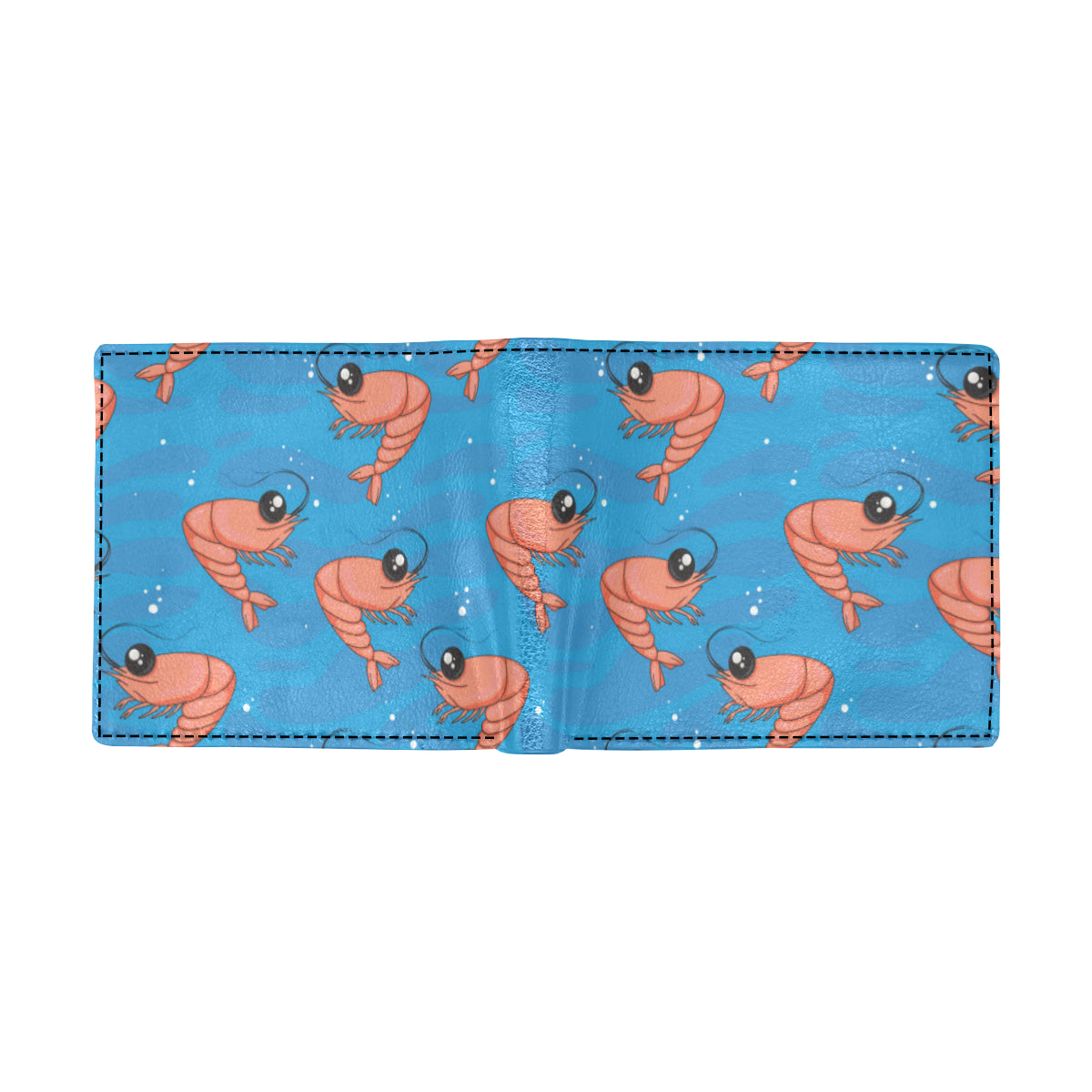 Prawn Cute Pattern Print Design 03 Men's ID Card Wallet
