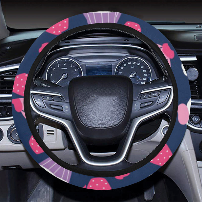 Cupcake Pattern Print Design CP04 Steering Wheel Cover with Elastic Edge