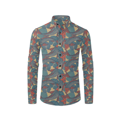 Pisces Pattern Print Design A01 Men's Long Sleeve Shirt
