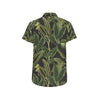 Banana Leaf Pattern Print Design BL04 Men's Short Sleeve Button Up Shirt