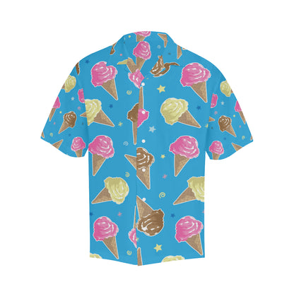 Ice Cream Pattern Print Design 01 Men's Hawaiian Shirt