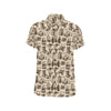 Camping Pattern Print Design 01 Men's Short Sleeve Button Up Shirt