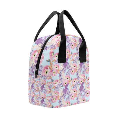 Lilac Pattern Print Design LI03 Insulated Lunch Bag