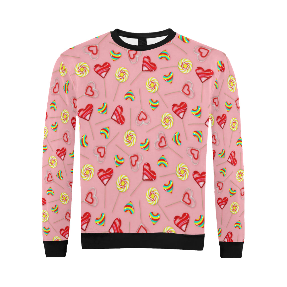 Lollipop Pattern Print Design LL05 Men Long Sleeve Sweatshirt