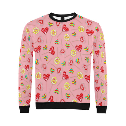 Lollipop Pattern Print Design LL05 Men Long Sleeve Sweatshirt