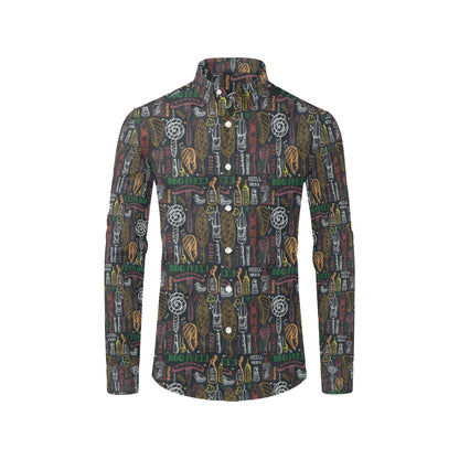 Barbecue Pattern Print Design 03 Men's Long Sleeve Shirt