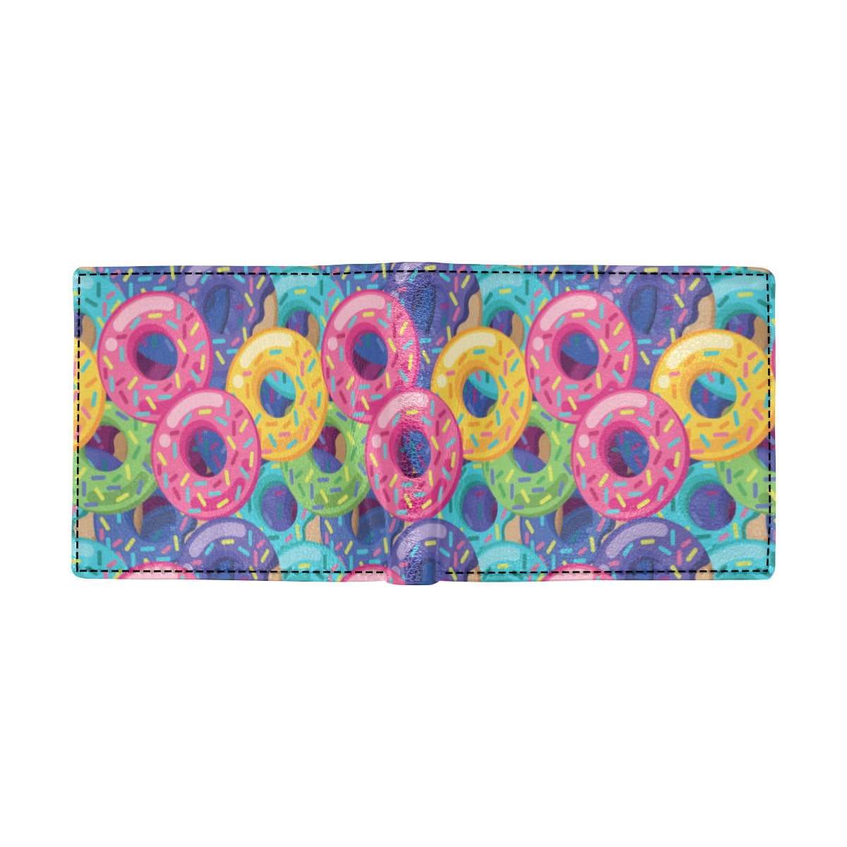 Donut Pattern Print Design DN010 Men's ID Card Wallet