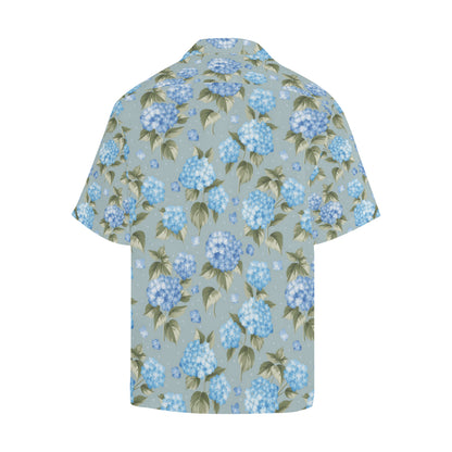 Hydrangea Pattern Print Design 01 Men's Hawaiian Shirt