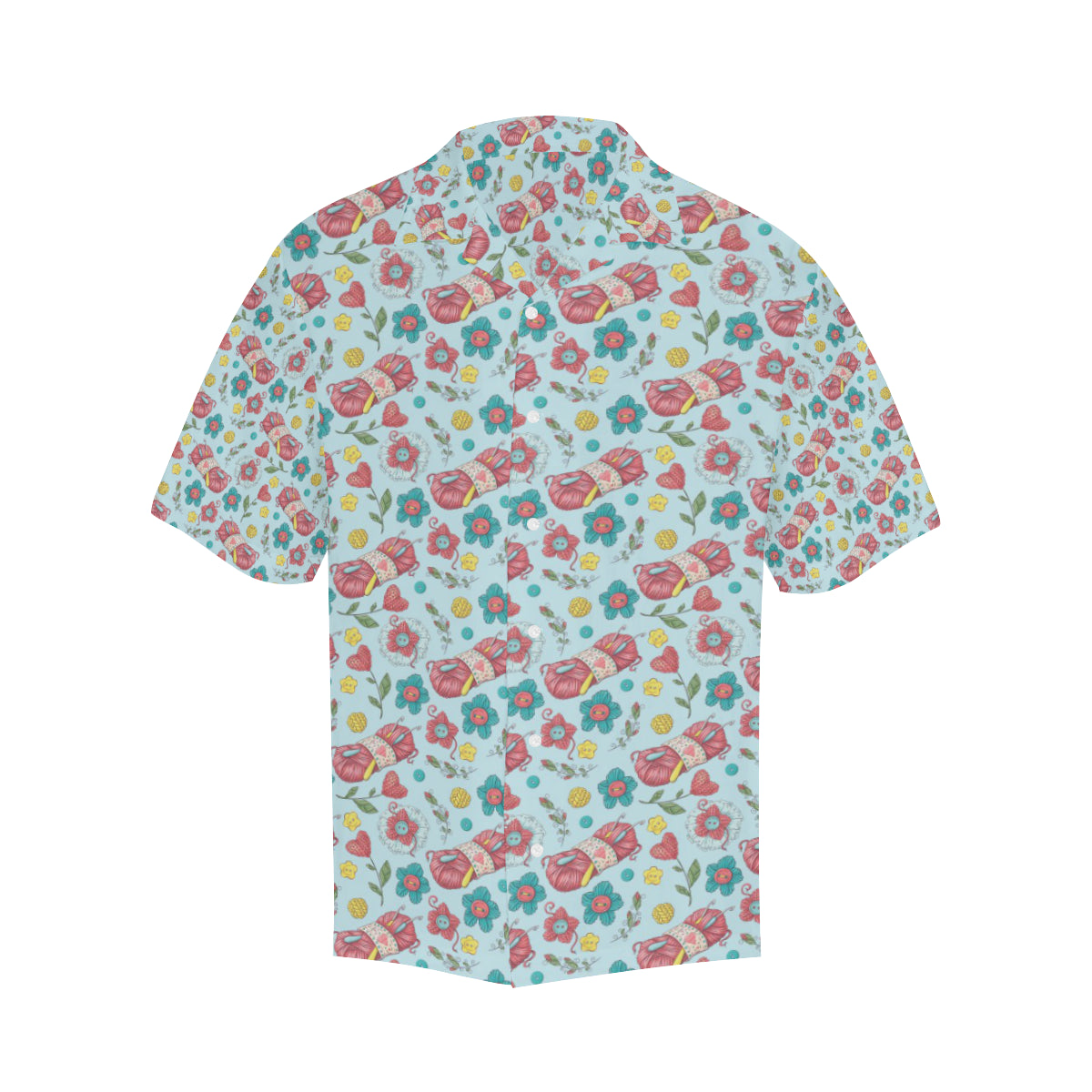 Crochet Pattern Print Design 01 Men's Hawaiian Shirt