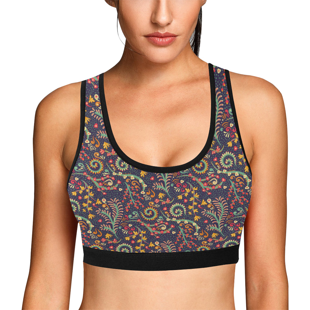 Bohemian Pattern Print Design 08 Sports Bra