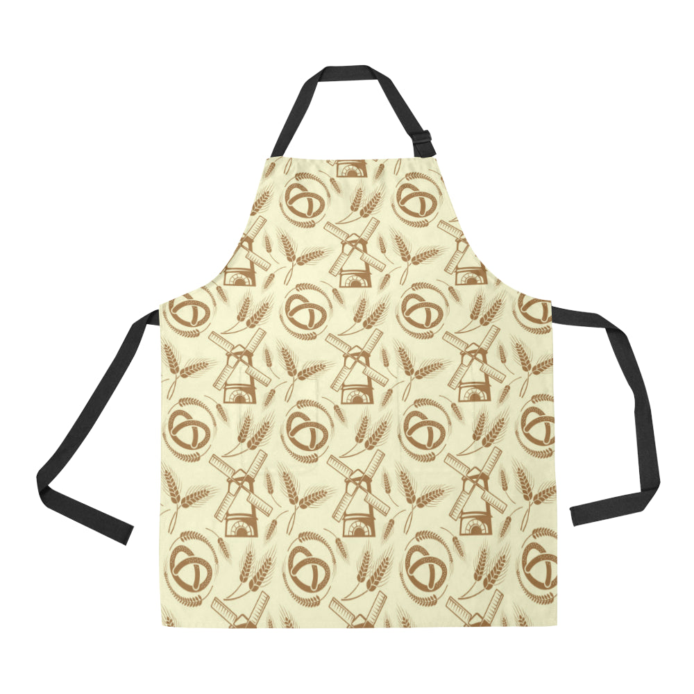 Agricultural Windmills Print Design 03 Apron with Pocket
