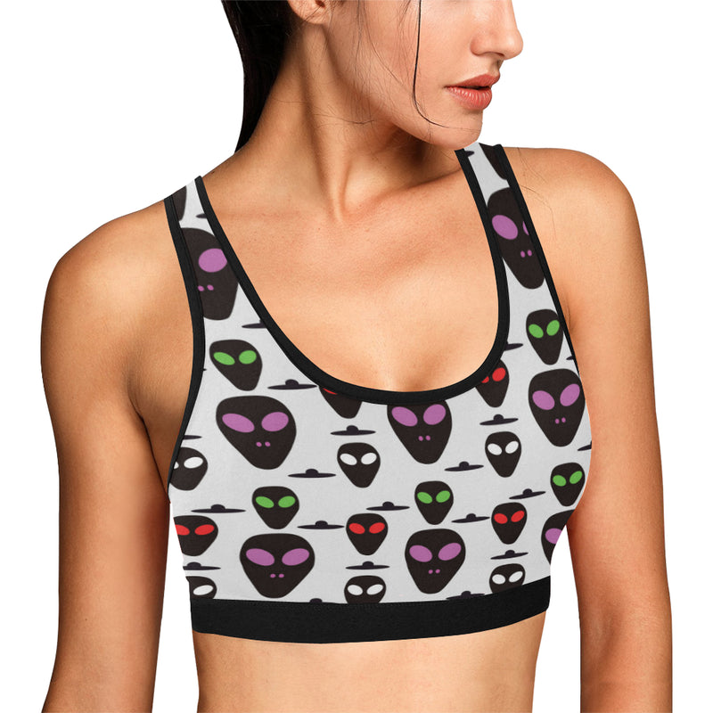 Alien Pattern Print Design 06 Sports Bra