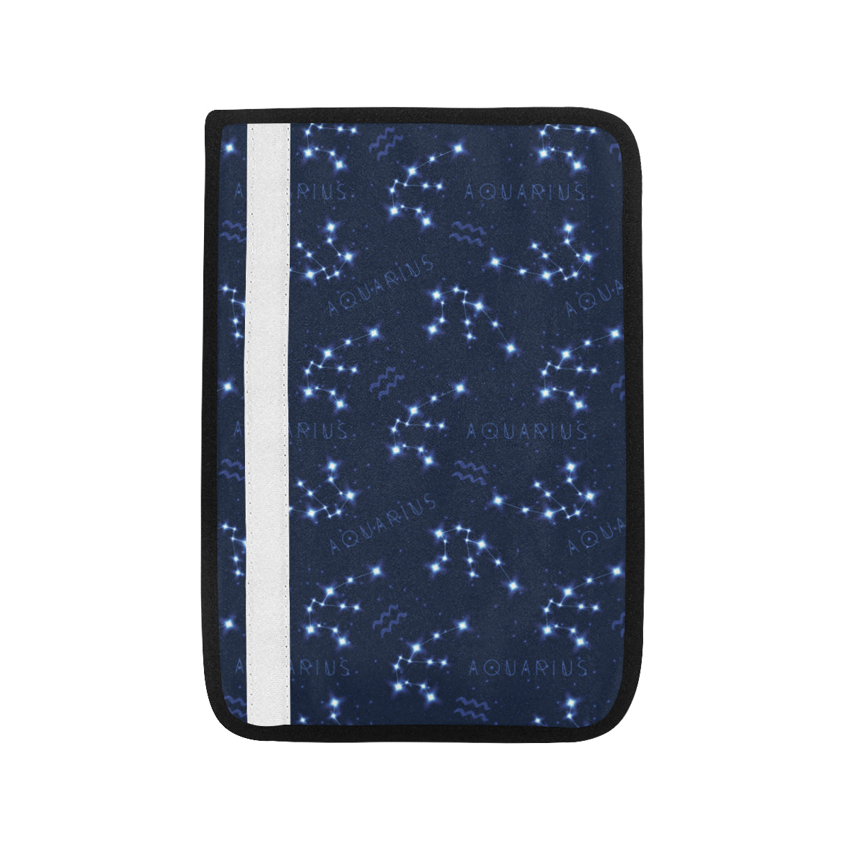 Aquarius Zodiac Pattern Print Design 02 Car Seat Belt Cover