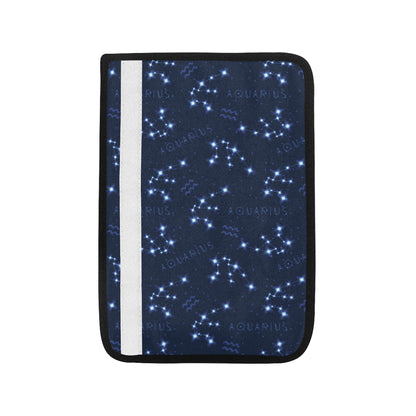 Aquarius Zodiac Pattern Print Design 02 Car Seat Belt Cover