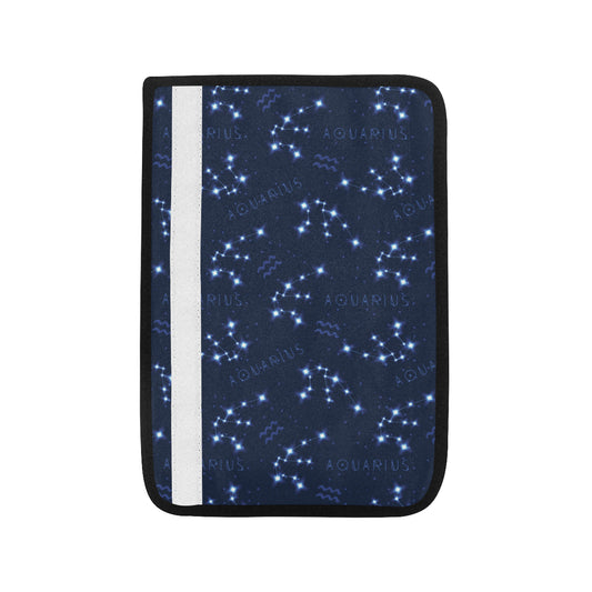 Aquarius Zodiac Pattern Print Design 02 Car Seat Belt Cover