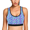 Mermaid Tail Design Print Pattern Sports Bra