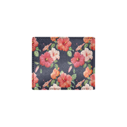 Tropical Flower Pattern Print Design TF020 Men's ID Card Wallet