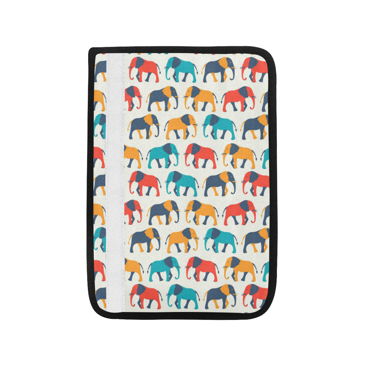 Elephant Colorful Print Pattern Car Seat Belt Cover