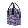 Neon Hibiscus Pattern Print Design HB016 Insulated Lunch Bag