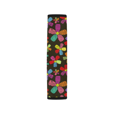 Flower Power Colorful Print Pattern Car Seat Belt Cover