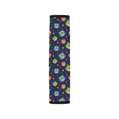 Owl with Star Themed Design Print Car Seat Belt Cover