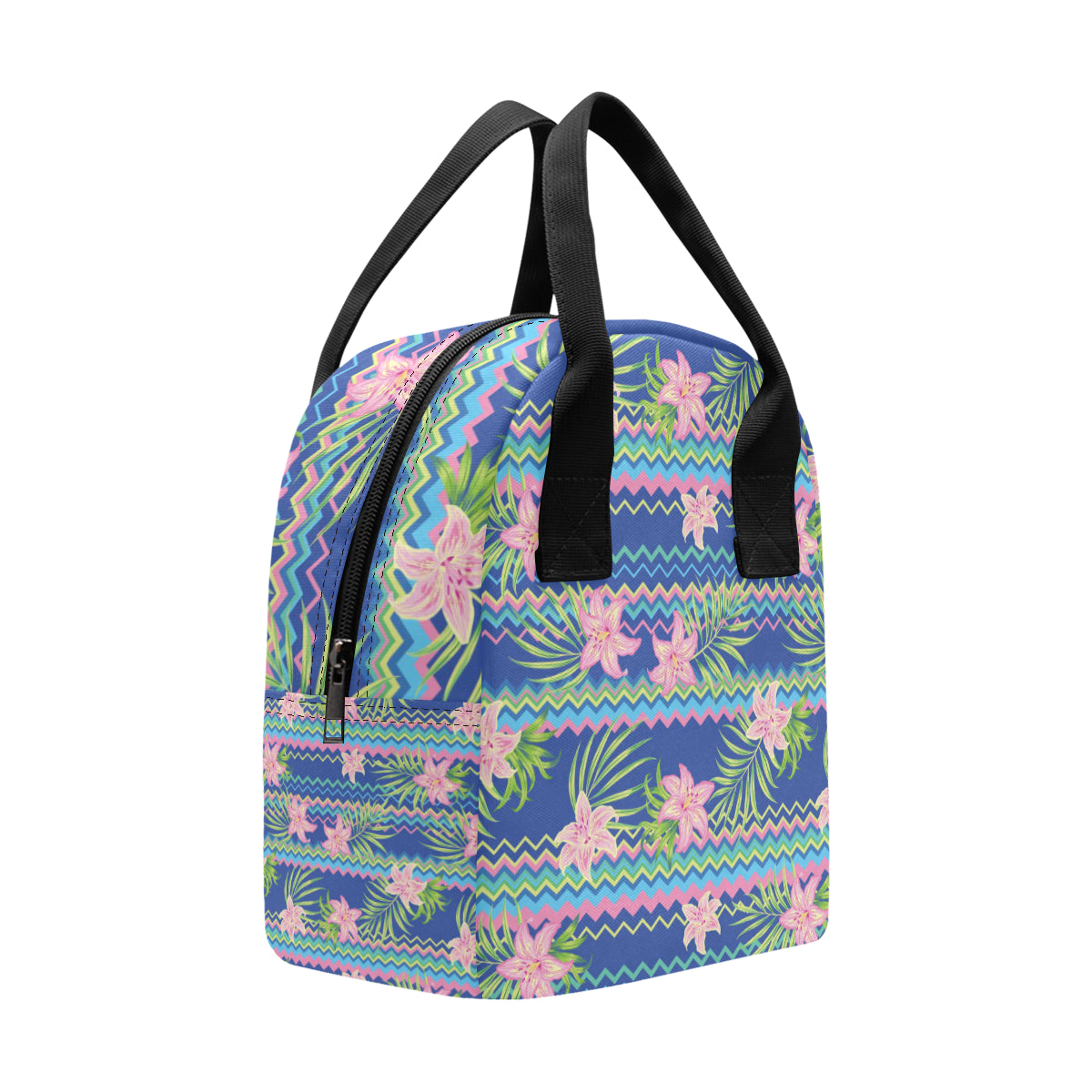 Lily Pattern Print Design LY015 Insulated Lunch Bag