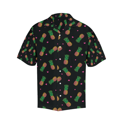 Neon Pineapple Pattern Print Design A04 Men's Hawaiian Shirt