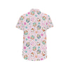 Cupcake Pattern Print Design CP03 Men's Short Sleeve Button Up Shirt