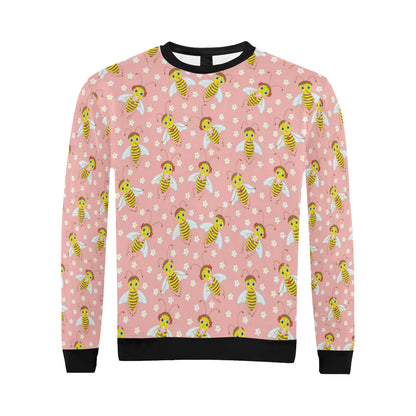 Bee Pattern Print Design BEE07 Men Long Sleeve Sweatshirt