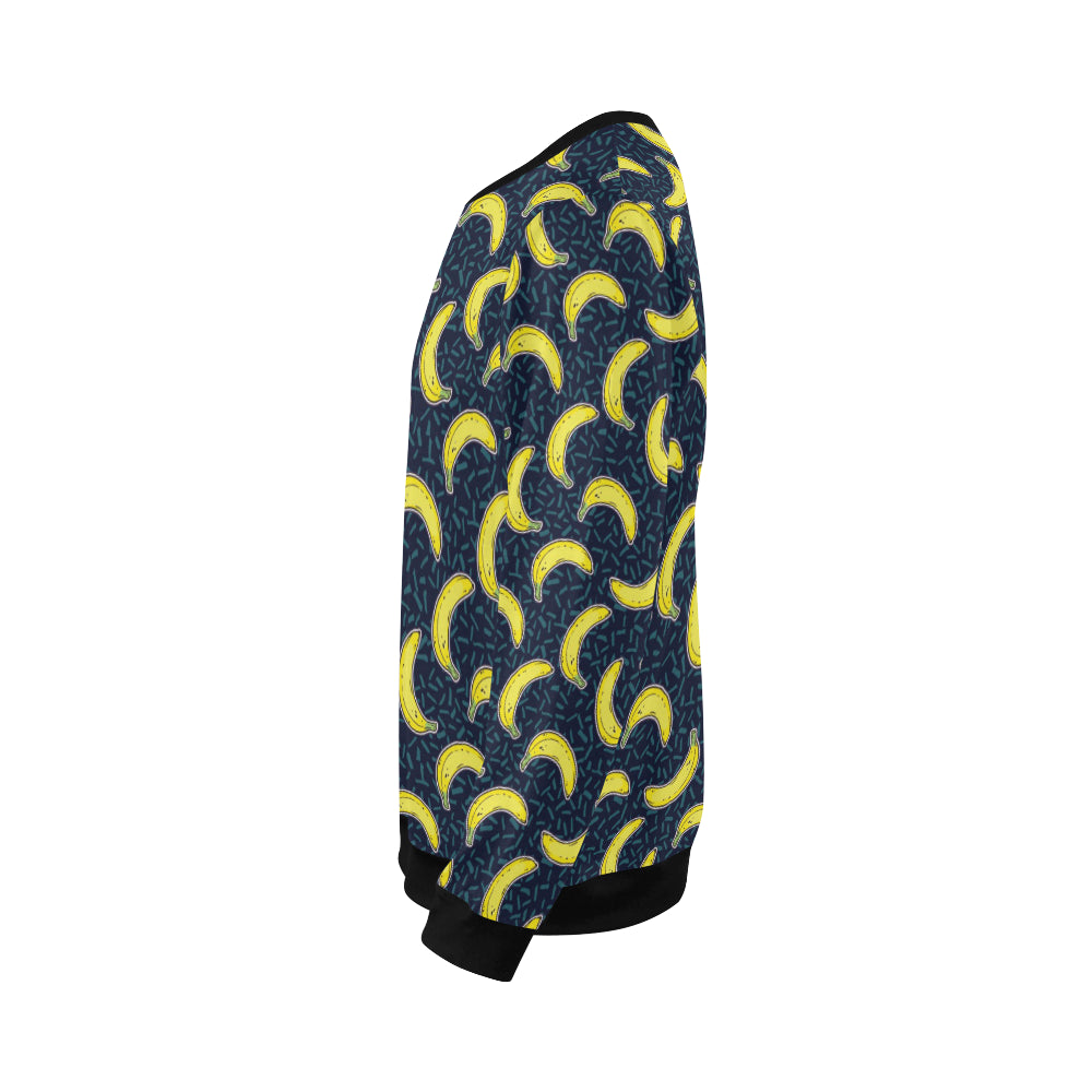 Banana Pattern Print Design BA09 Men Long Sleeve Sweatshirt
