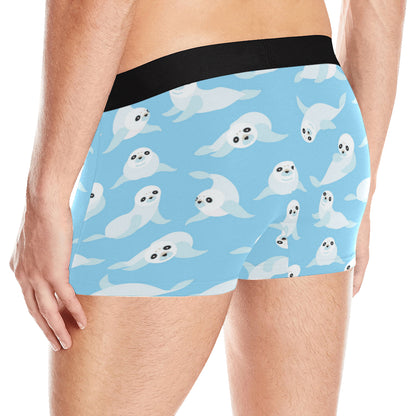 Sea Lion Cute Pattern Print Design 03 Men's Boxer Briefs