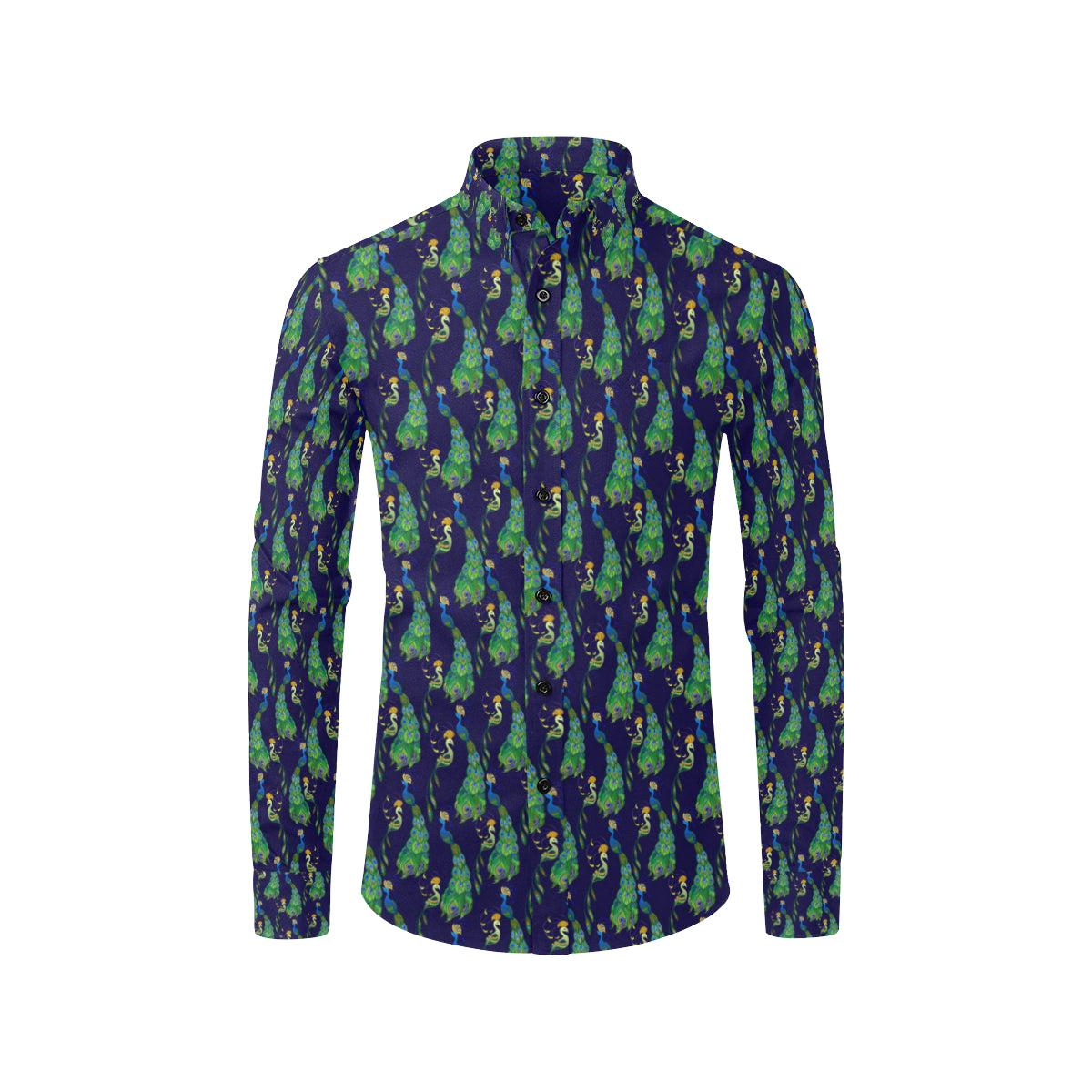 Peacock Art Design Print Men's Long Sleeve Shirt