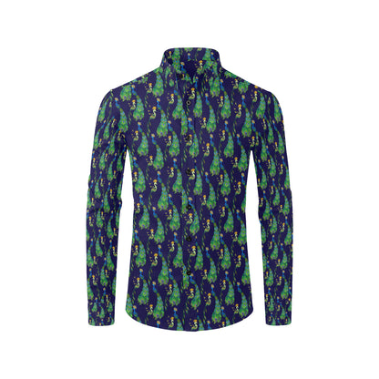 Peacock Art Design Print Men's Long Sleeve Shirt