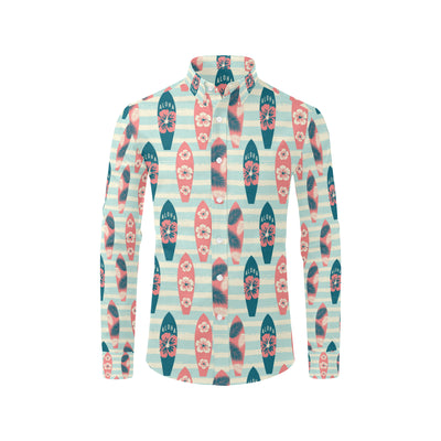 Aloha Hawaii Surfboard Pattern Print Design 02 Men's Long Sleeve Shirt