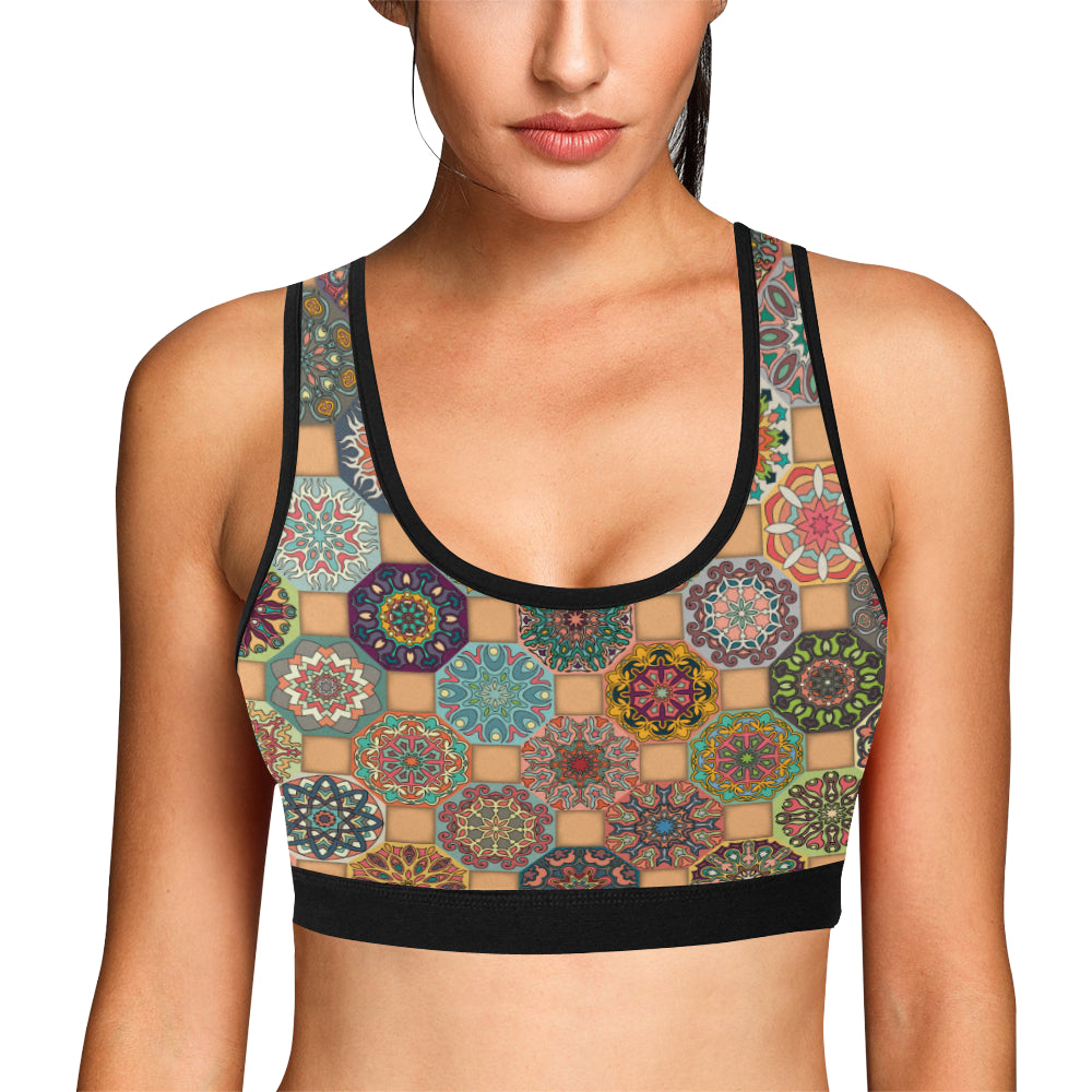 Boho Pattern Print Design 07 Sports Bra