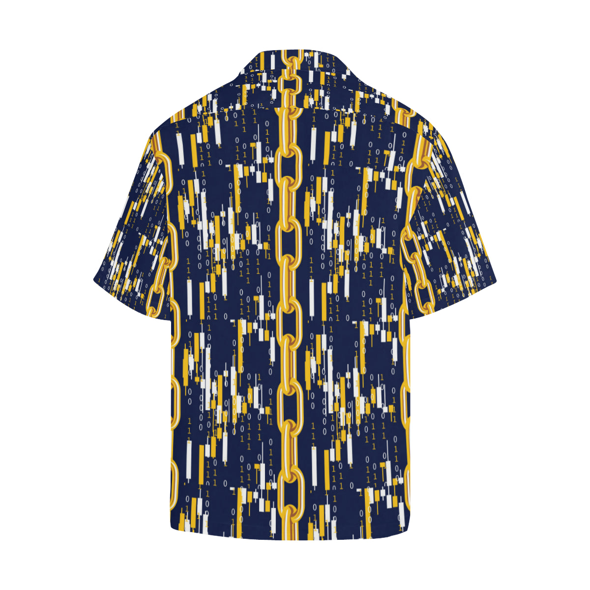 Cryptocurrency Chain Pattern Print Design 03 Men's Hawaiian Shirt