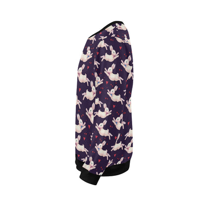 Rabbit Pattern Print Design RB016 Men Long Sleeve Sweatshirt