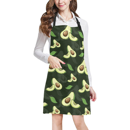 Avocado Pattern Print Design AC07 Apron with Pocket