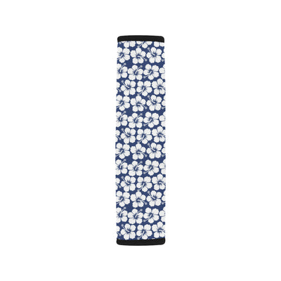 Hibiscus Blue Hawaiian Flower Pattern Car Seat Belt Cover