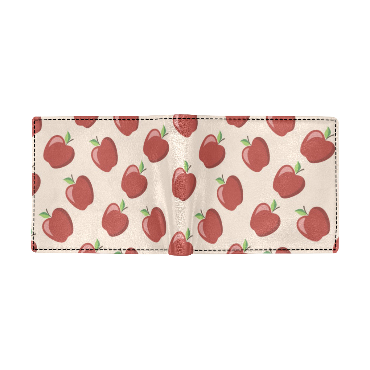 Apple Pattern Print Design AP01 Men's ID Card Wallet