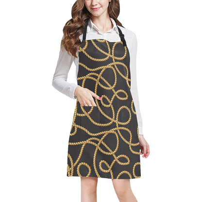 Rope Pattern Print Design A04 Apron with Pocket