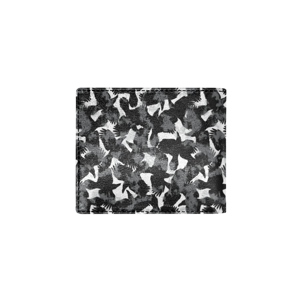 Crow Pattern Print Design 01 Men's ID Card Wallet