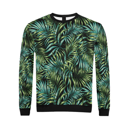 Tropical Flower Pattern Print Design TF08 Men Long Sleeve Sweatshirt